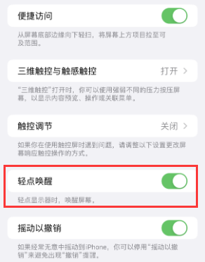 龙泉苹果授权维修站分享iPhone轻点无法唤醒怎么办