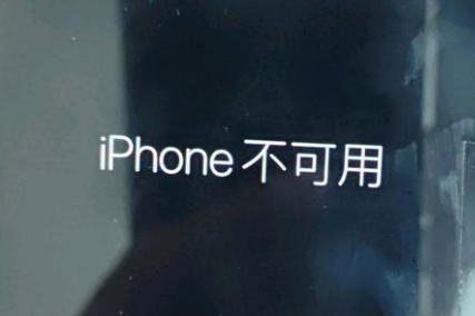 龙泉苹果服务网点分享锁屏界面显示“iPhone 不可用”如何解决 